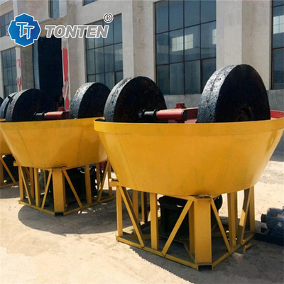 เครื่องบดทองคํา เครื่องบดหินทองหินม้วนบดน้ําอุ่น Pan Mill สําหรับแอฟริกา