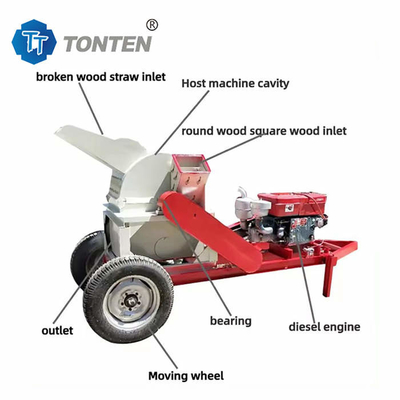 เครื่องบดขยะไม้ไม้ ไม้สลัม แห้งและเปียก 3kw