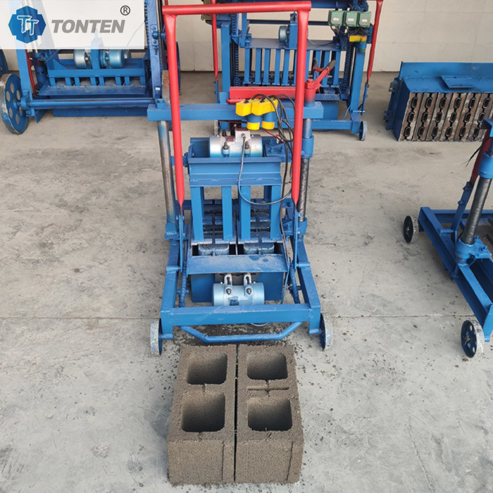 2-45 เครื่องทําอิฐย้ายขนาดเล็ก ผลิตต่อวัน 2000-4500 บล็อก